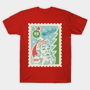 Santa Claus Stamp - Merry Christmas T-Shirt